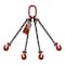 Hsi Four Leg Bridle Chain Slng, 9/32 in dia, 22ft L, Oblong Link to Grab Hook, 11,200lb Lmt 10QOG9/32-22 - alternate 1